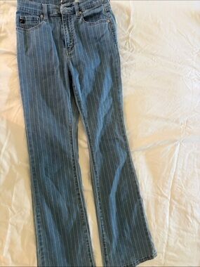 KanCan pinstripe bootcut jeans